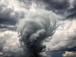 © Torpong - A powerful whirlwind swirls through a dramatic cloudy sky, displaying the forces of nature, whirlwind, nature