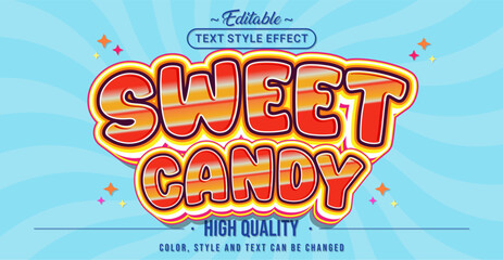 Poster - Editable text style effect - Sweet Candy text style theme.