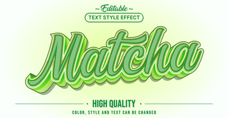 Poster - Editable text style effect - Matcha text style theme.
