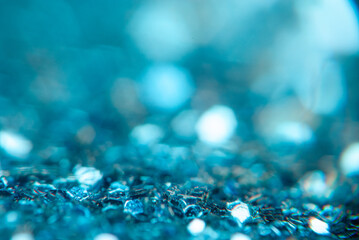 Wall Mural - sparkling blue glitter fills the surface, creating a vibrant and playful backdrop