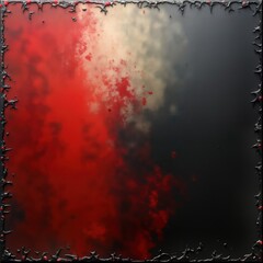 Poster - Dark red grunge abstract art. Red, dark colors mix together with abstract pattern. Empty space on textured background. Vintage style. Unique artistic creation. Old style design. Unique design. Great