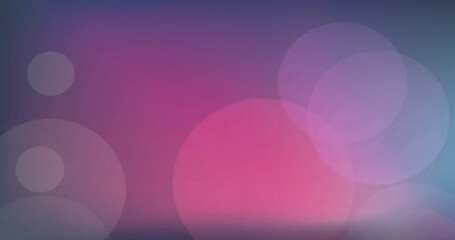 Poster - Image of glowing spots of light on purple background