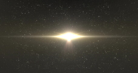 Poster - image of glowing spots of light on dark background