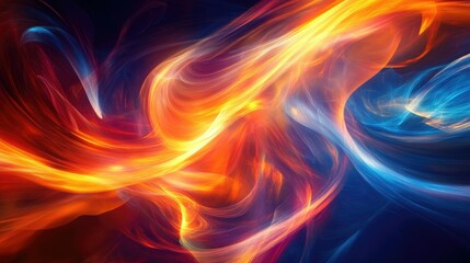 Poster - An abstract visual of glowing rectangular shapes swirling in dynamic motion, creating a sense of depth, energy, and light in a vibrant, futuristic display.