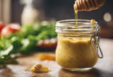 Homemade honey mustard salad dressing
