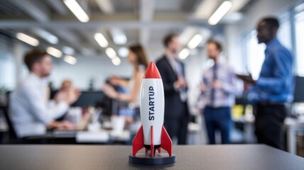 Poster - A model rocket labeled 