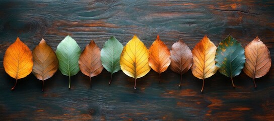 autumn leaves close up macro colorful foliage bright natural textures in warm sunlight