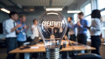 Poster - A light bulb with 