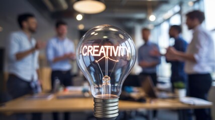 Poster - A light bulb with 