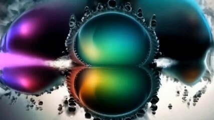 Wall Mural - abstract background with moving substance and reflection.