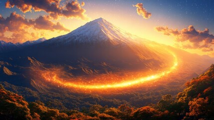 Wall Mural - Mystical galaxy cloud nebula illuminated with starlight showcasing the vast beauty of outer space Perfect for science and astronomy backgrounds
