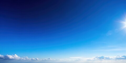 Wall Mural - Clear blue sky with soft gradient, clear, blue, sky, soft, gradient, nature, background, peaceful, serene, tranquil