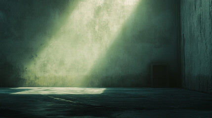 Poster - Light streaming through a dusty room creates a serene atmosphere in a forgotten space