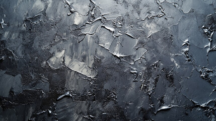 Poster - Dark textured surface with abstract patterns created by layering materials