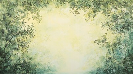 Wall Mural - Tranquil outdoor scene of a lush thriving forest with sunlight filtering through the verdant canopy