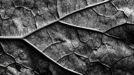 Poster - Close Up Of A Dried Leaf Showing Texture And Veins