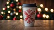 © DeFiveStock - Thermo mug Christmas holiday background