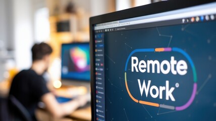 Poster - A computer screen displays 