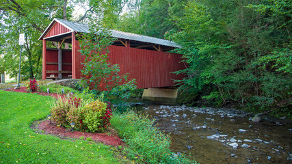 Wall Mural - Shoemaker Bridge in Columbia County, Pennsylvania