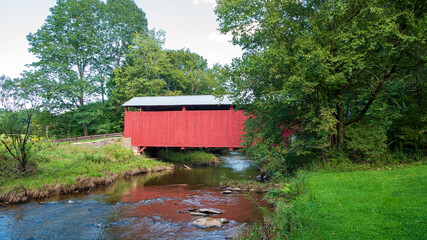 Wall Mural - Sam Eckman's Covered Bridge in Columbia County, Pennsylvania