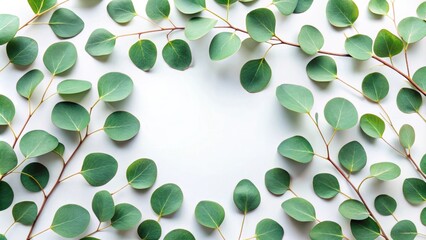 Green leaves pattern of Eucalyptus tree isolated, botanical, nature, foliage, green, growth, isolated, pattern, texture