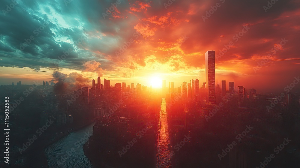 Photo inspiration: Picture Idea: Ilustración De Stock Global Warming Is Depicted In An Instagram