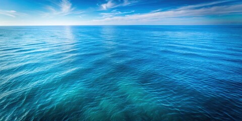 Wall Mural - aerial view of tranquil blue ocean surface with gentle waves, ocean, water, blue, aerial, top view, 