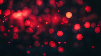 Poster - Abstract red bokeh background. Christmas and New Year concept. - Generated AI