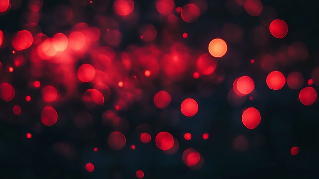 Abstract red bokeh background. Christmas and New Year concept. - Generated AI