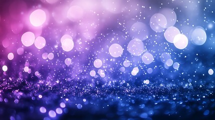 Poster - glitter vintage lights background. silver, blue and purple. de-focused - Generated AI