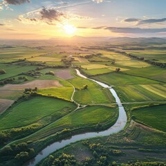 Poster - Mapping biodiversity in regenerative agriculture landscapes using precision farming drones at golden sunset