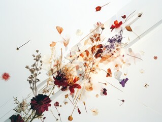 Poster - Exploring botanical layered complexity microscope perspectives on pressed flowers in a spatial composition