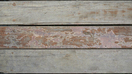 Wall Mural - Wooden wall texture for background. Old wood panel horizontal pattern.