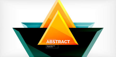Poster - Triangle glass shapes geometric abstract background. Vector Illustration For Wallpaper, Banner, Background, Card, Book Illustration, landing page