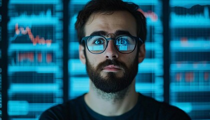 Poster - Data analysis in finance office environment digital content focused perspective business insights and trends