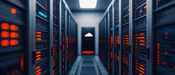 Poster - Data management action in server room environment technology infrastructure digital content overview for enhanced cloud solutions