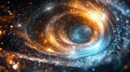 Poster - Epic cosmic tunnel journey through stars and neon lights digital art outer space 3d visualization surreal experience