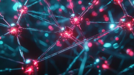 Poster - Interconnected quantum nodes in a high-tech digital laboratory a futuristic perspective