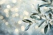 © Mori Deci - Snow covered olive branch winter bokeh background