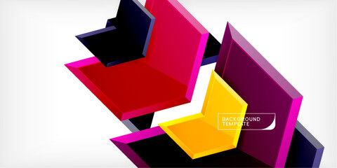 Poster - Vector 3d arrow techno design template