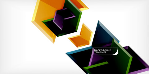 Poster - Vector 3d arrow techno design template