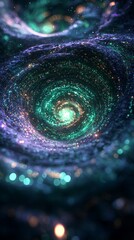 Poster - Abstract Representation of Innovation Featuring Swirling Patterns and Vibrant Colors, Capturing the Essence of Modern Creativity and Technological Advancement