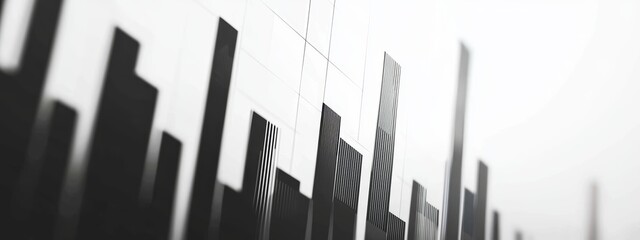 Poster - Abstract Representation of Sound Waves Highlighting Contrasts Between Light and Dark in a Modern Artistic Work