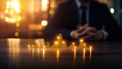 Poster - Analyzing data with golden charts in business setting