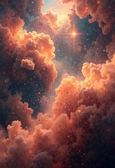Canvas Print - cosmic dust particles suspended in a vast nebula, star formation, galaxy, interstellar medium