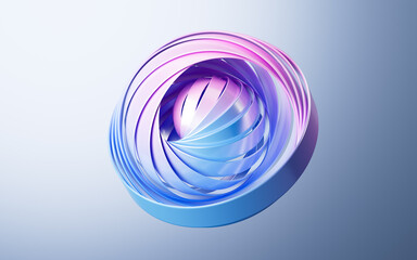 Poster - Abstract metal curve background, 3d rendering.