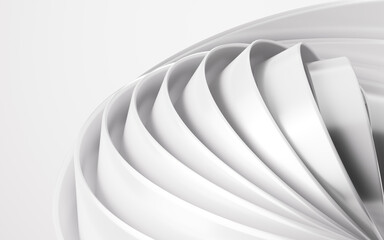 Poster - Abstract metal curve background, 3d rendering.