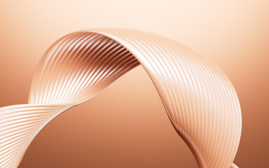 Wall Mural - Abstract metal curve background, 3d rendering.