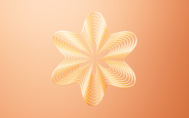 Poster - Abstract metal curve background, 3d rendering.