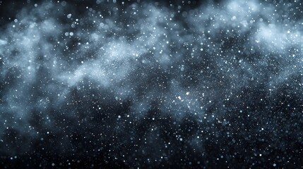 Poster - Mesmerizing close up view of dust particles suspended on a smooth dark surface each particle visible in intricate detail highlighting the essence of indoor air through a minimalist